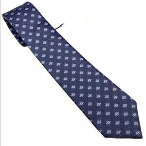 Gucci Bee Pattern Blue Silk Tie